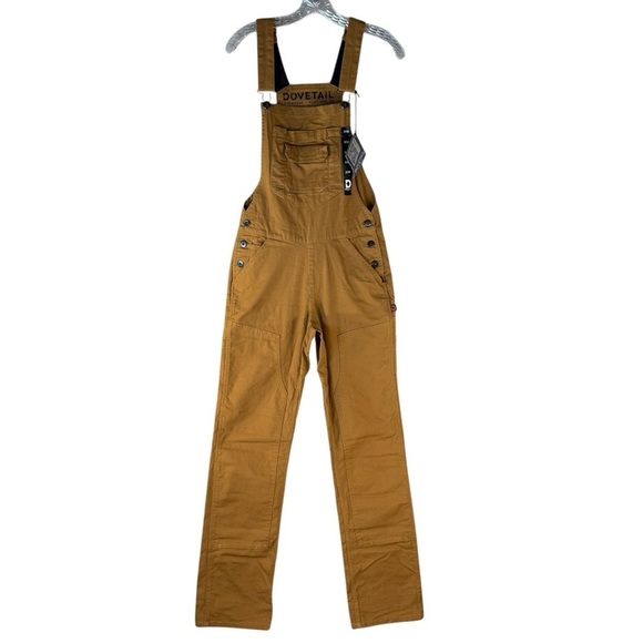 NWT Dovetail Workwear Overalls Midweight Stretch Canvas Saddle Brown Womens 2 - Picture 4 of 9